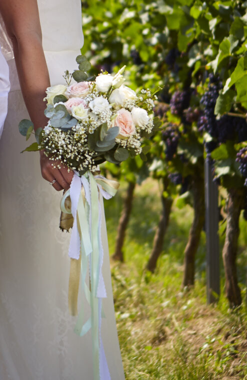 Brautkleid Hochzeitsfeier Weinberge